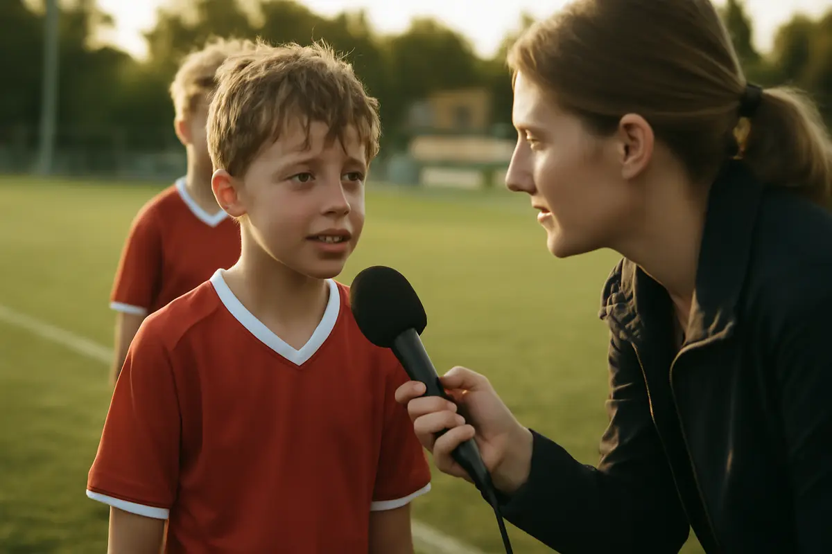 Intervistare i bambini dopo la prima partita ufficiale: emozioni e paure che aiutano a crescere
